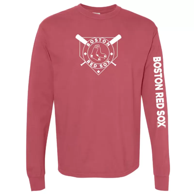 Women's Boston Red Sox Soft as a Grape Red Pigment Dye Long Sleeve T-Shirt Women's Boston Red Sox Soft as a Grape Red Pigment Dye Long Sleeve T-Shirt