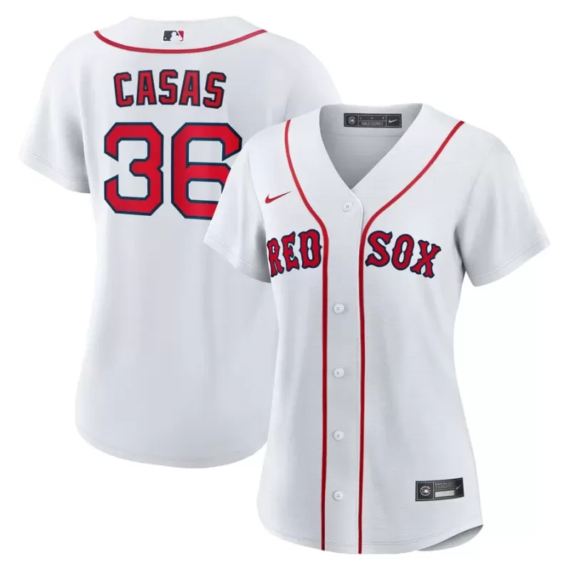 Women's Boston Red Sox Triston Casas Nike White Home Replica Jersey Women's Boston Red Sox Triston Casas Nike White Home Replica Jersey