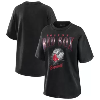 Women's Boston Red Sox WEAR by Erin Andrews Charcoal Boyfriend T-Shirt