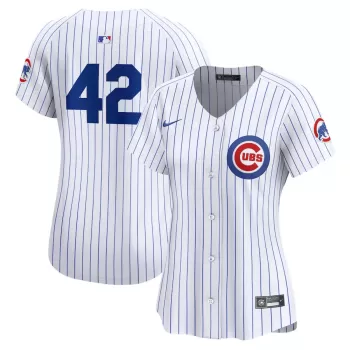 Women's Chicago Cubs Nike White 2024 Jackie Robinson Day Home Limited Jersey Women's Chicago Cubs Nike White 2024 Jackie Robinson Day Home Limited Jersey