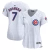 Women's Chicago Cubs Dansby Swanson Nike White Home Limited Player Jersey Women's Chicago Cubs Dansby Swanson Nike White Home Limited Player Jersey