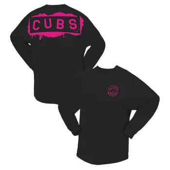 Women's Chicago Cubs Fanatics Black Neon Jersey Long Sleeve T-Shirt Women's Chicago Cubs Fanatics Black Neon Jersey Long Sleeve T-Shirt