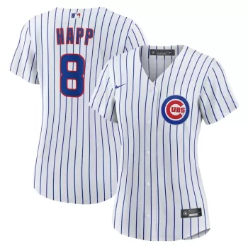 Women's Chicago Cubs Ian Happ Nike White Home Replica Jersey Women's Chicago Cubs Ian Happ Nike White Home Replica Jersey