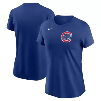 Women's Chicago Cubs Nike Royal Fuse Wordmark T-Shirt Women's Chicago Cubs Nike Royal Fuse Wordmark T-Shirt