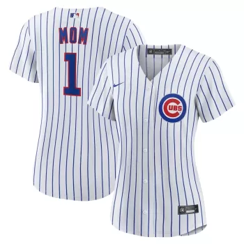 Women's Chicago Cubs Nike White #1 Mom Home Replica Jersey Women's Chicago Cubs Nike White #1 Mom Home Replica Jersey
