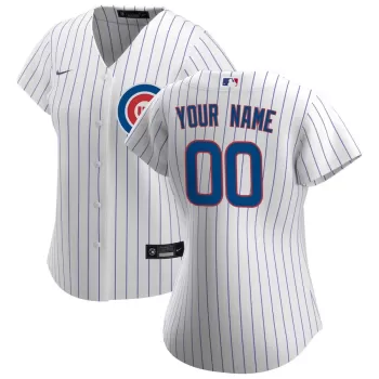 Women's Chicago Cubs Nike White Home Replica Custom Jersey Women's Chicago Cubs Nike White Home Replica Custom Jersey