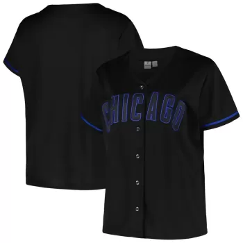 Women's Chicago Cubs Profile Black Plus Size Pop Fashion Jersey Women's Chicago Cubs Profile Black Plus Size Pop Fashion Jersey