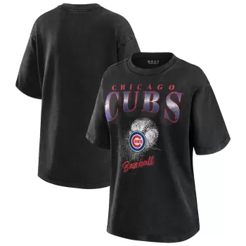 Women's Chicago Cubs WEAR by Erin Andrews Charcoal Boyfriend T-Shirt