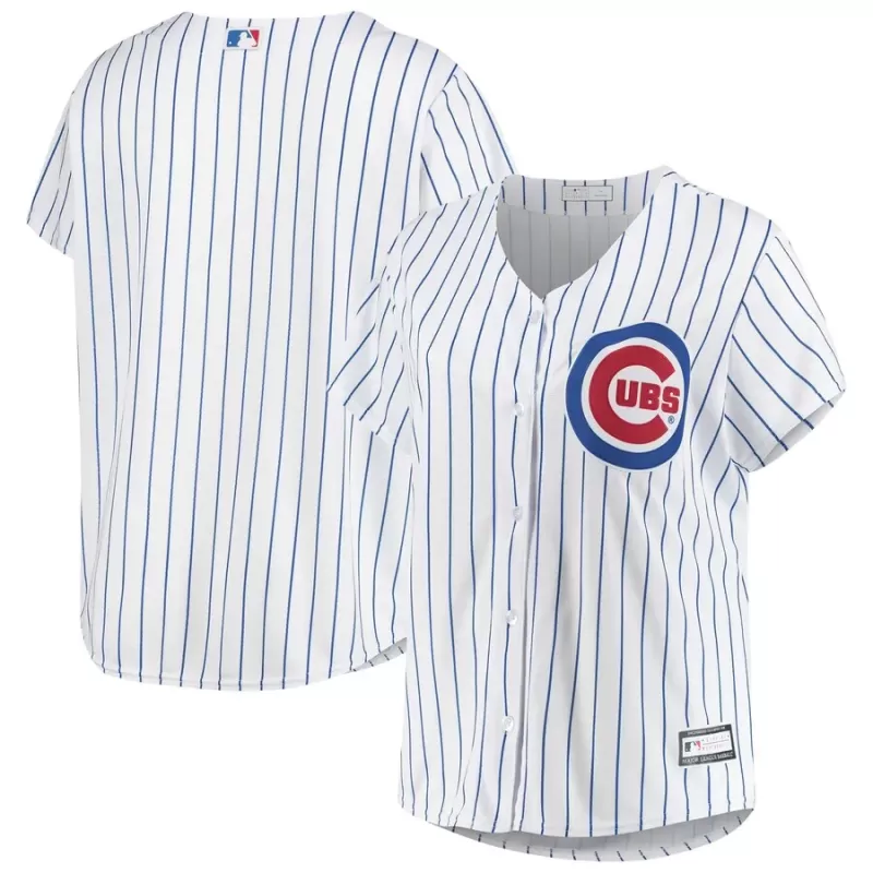 Women's Chicago Cubs White Plus Size Sanitized Replica Team Jersey Women's Chicago Cubs White Plus Size Sanitized Replica Team Jersey