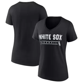 Women's Chicago White Sox Fanatics Black One & Only V-Neck T-Shirt Women's Chicago White Sox Fanatics Black One & Only V-Neck T-Shirt