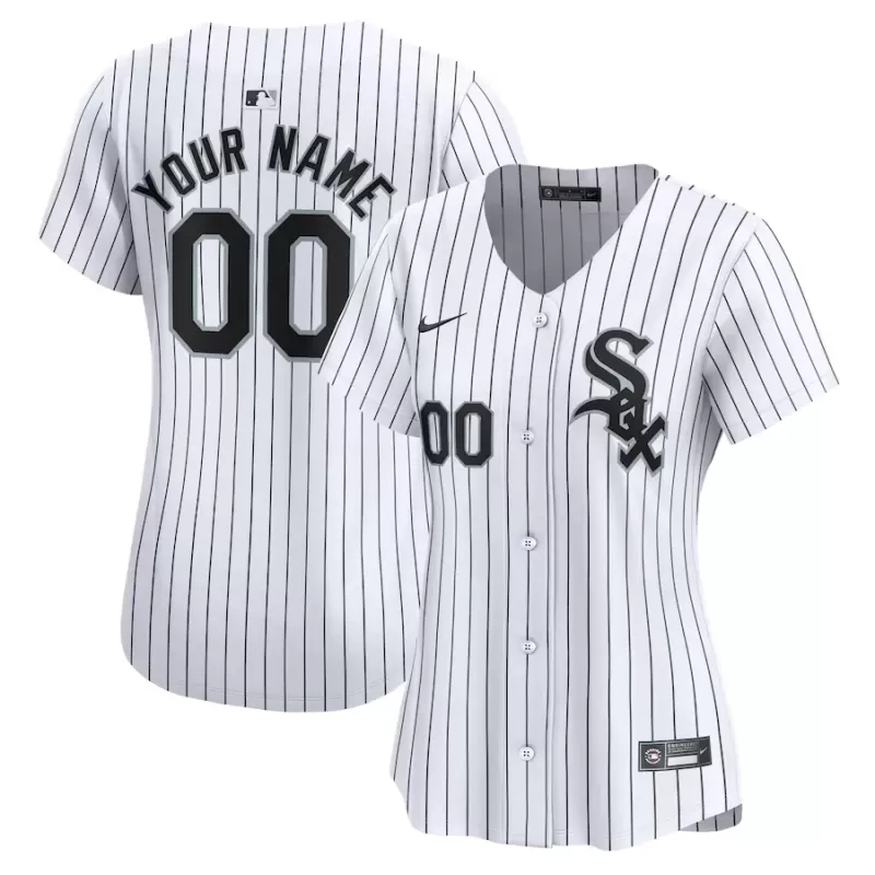 Women's Chicago White Sox Nike White Home Limited Custom Jersey Women's Chicago White Sox Nike White Home Limited Custom Jersey