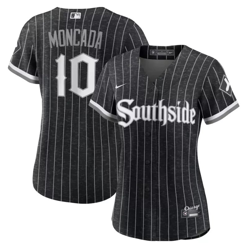 Women's Chicago White Sox Yoan Moncada Nike Black City Connect Replica Player Jersey Women's Chicago White Sox Yoan Moncada Nike Black City Connect Replica Player Jersey