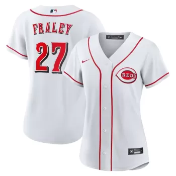Women's Cincinnati Reds Jake Fraley Nike White Home Replica Jersey Women's Cincinnati Reds Jake Fraley Nike White Home Replica Jersey