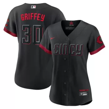 Women's Cincinnati Reds Ken Griffey Jr. Nike Black City Connect Replica Player Jersey Women's Cincinnati Reds Ken Griffey Jr. Nike Black City Connect Replica Player Jersey