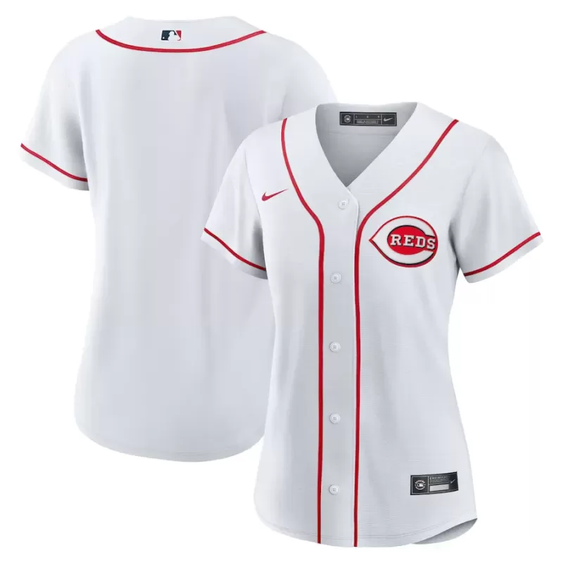 Women's Cincinnati Reds Nike White Home Replica Team Jersey Women's Cincinnati Reds Nike White Home Replica Team Jersey
