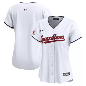 Women's Cleveland Guardians Nike White Home Limited Jersey Women's Cleveland Guardians Nike White Home Limited Jersey