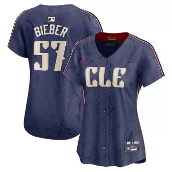 Women's Cleveland Guardians Shane Bieber Nike Navy 2024 City Connect Limited Jersey Women's Cleveland Guardians Shane Bieber Nike Navy 2024 City Connect Limited Jersey