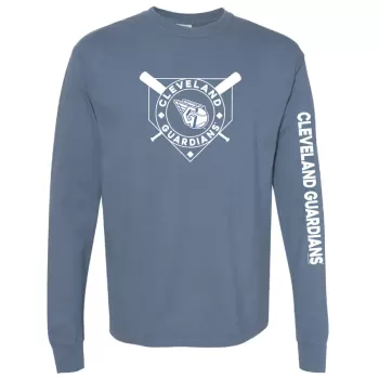 Women's Cleveland Guardians Soft as a Grape Navy Pigment Dye Long Sleeve T-Shirt Women's Cleveland Guardians Soft as a Grape Navy Pigment Dye Long Sleeve T-Shirt