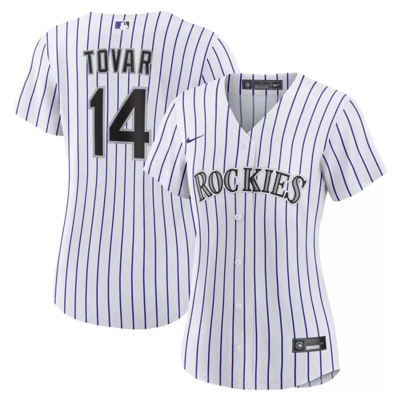 Women's Colorado Rockies Ezequiel Tovar Nike White Home Replica Jersey Women's Colorado Rockies Ezequiel Tovar Nike White Home Replica Jersey