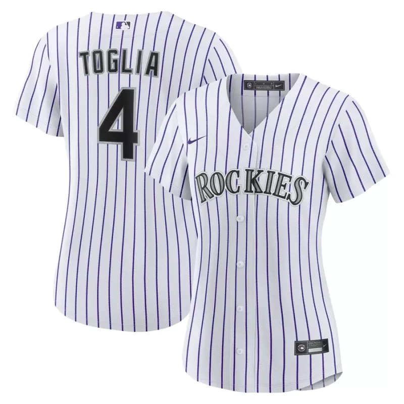 Women's Colorado Rockies Michael Toglia Nike White Home Replica Jersey