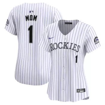 Women's Colorado Rockies Nike White #1 Mom Home Limited Jersey Women's Colorado Rockies Nike White #1 Mom Home Limited Jersey