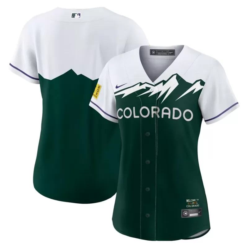 Women's Colorado Rockies Nike White/Forest Green City Connect Replica Team Jersey Women's Colorado Rockies Nike White/Forest Green City Connect Replica Team Jersey