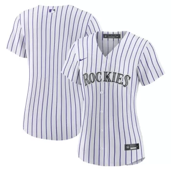 Women's Colorado Rockies Nike White Home Blank Replica Jersey Women's Colorado Rockies Nike White Home Blank Replica Jersey