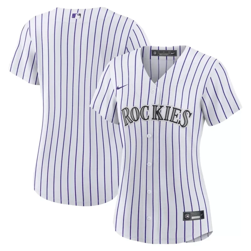 Women's Colorado Rockies Nike White Home Blank Replica Jersey Women's Colorado Rockies Nike White Home Blank Replica Jersey