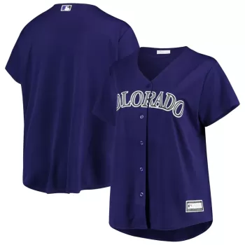 Women's Colorado Rockies Purple Plus Size Alternate Replica Team Jersey Women's Colorado Rockies Purple Plus Size Alternate Replica Team Jersey