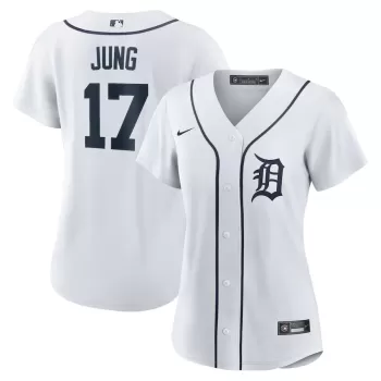 Women's Detroit Tigers Jace Jung Nike White Home Replica Jersey Women's Detroit Tigers Jace Jung Nike White Home Replica Jersey