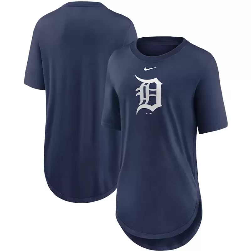 Women's Detroit Tigers Nike Navy Mascot Outline Weekend Tri-Blend T-Shirt Women's Detroit Tigers Nike Navy Mascot Outline Weekend Tri-Blend T-Shirt
