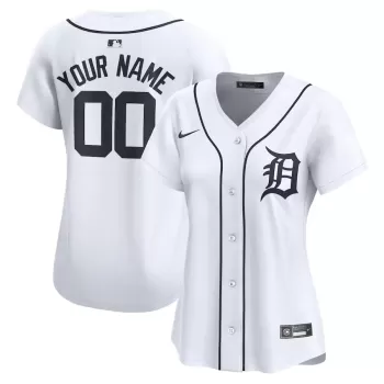 Women's Detroit Tigers Nike White Home Limited Custom Jersey Women's Detroit Tigers Nike White Home Limited Custom Jersey
