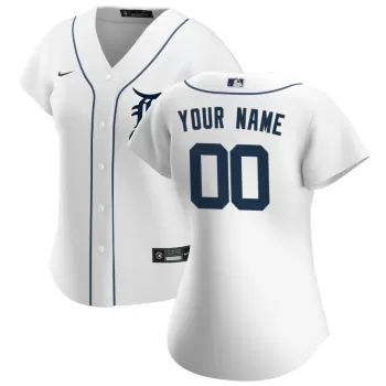 Women's Detroit Tigers Nike White Home Replica Custom Jersey Women's Detroit Tigers Nike White Home Replica Custom Jersey