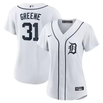 Women's Detroit Tigers Riley Greene Nike White Home Replica Player Jersey Women's Detroit Tigers Riley Greene Nike White Home Replica Player Jersey