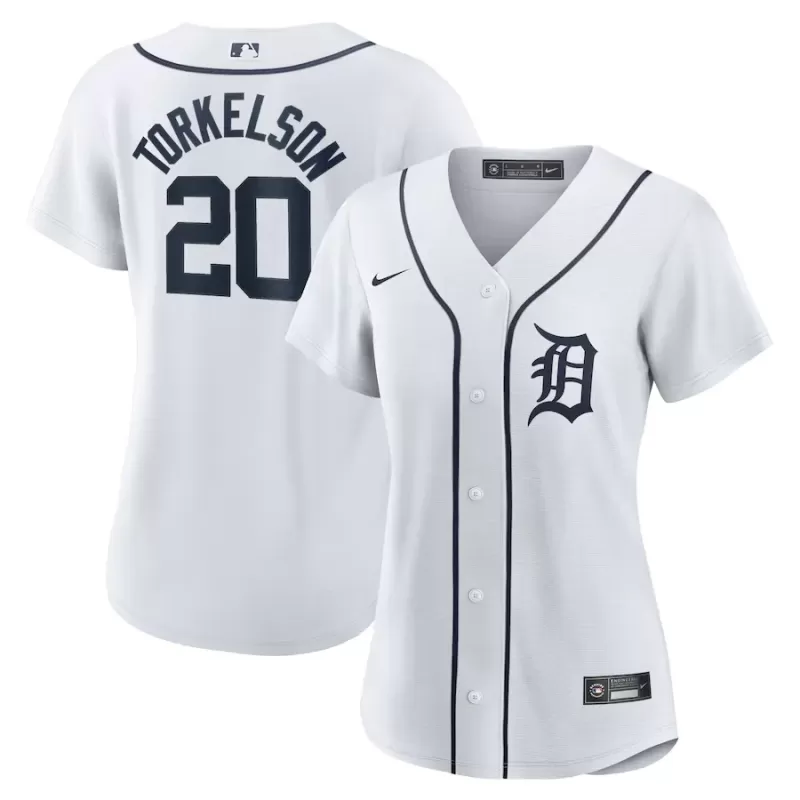 Women's Detroit Tigers Spencer Torkelson Nike White Home Replica Player Jersey Women's Detroit Tigers Spencer Torkelson Nike White Home Replica Player Jersey