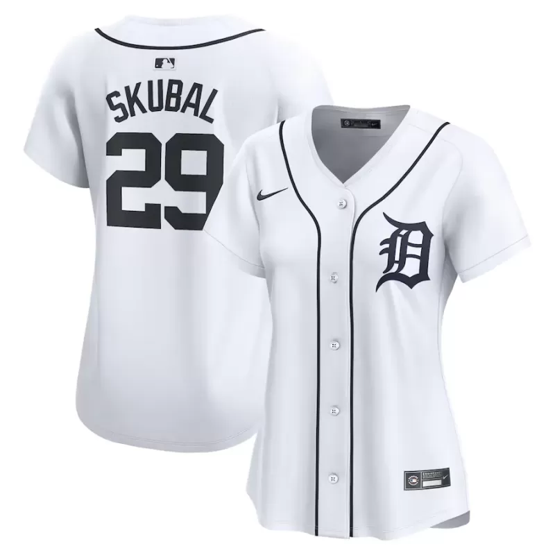 Women's Detroit Tigers Tarik Skubal Nike White Limited Player Jersey
