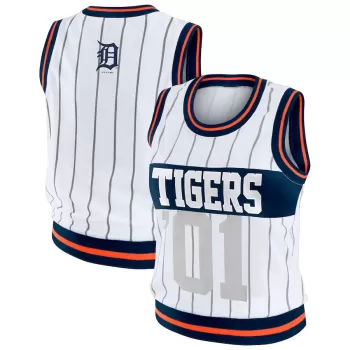 Women's Detroit Tigers WEAR by Erin Andrews White Sporty Tank Top Women's Detroit Tigers WEAR by Erin Andrews White Sporty Tank Top