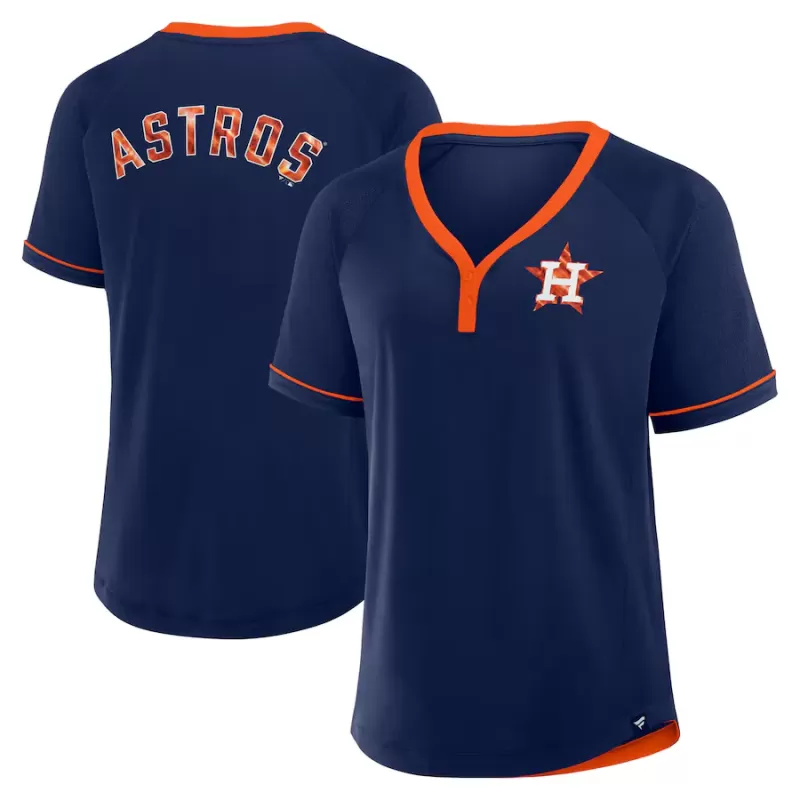 Women's Houston Astros Fanatics Navy League Diva Star Raglan V-Neck T-Shirt Women's Houston Astros Fanatics Navy League Diva Star Raglan V-Neck T-Shirt
