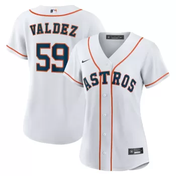 Women's Houston Astros Framber Valdez Nike White Home Replica Jersey Women's Houston Astros Framber Valdez Nike White Home Replica Jersey