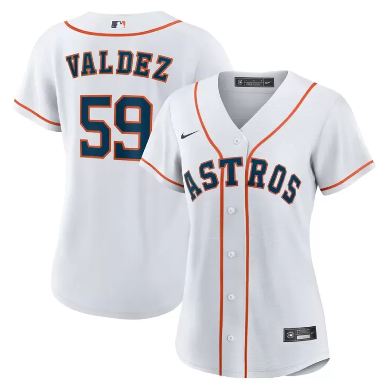 Women's Houston Astros Framber Valdez Nike White Home Replica Jersey