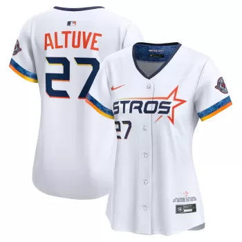 Women's Houston Astros Jose Altuve Nike White 2025 City Connect Limited Player Jersey Women's Houston Astros Jose Altuve Nike White 2025 City Connect Limited Player Jersey