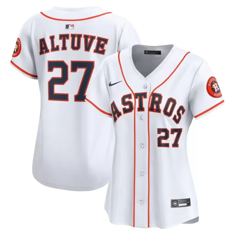 Women's Houston Astros Jose Altuve Nike White Home Limited Jersey