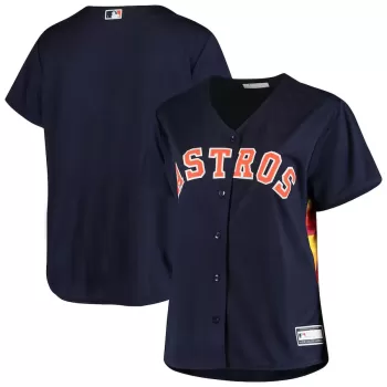 Women's Houston Astros Navy Plus Size Sanitized Replica Team Jersey Women's Houston Astros Navy Plus Size Sanitized Replica Team Jersey