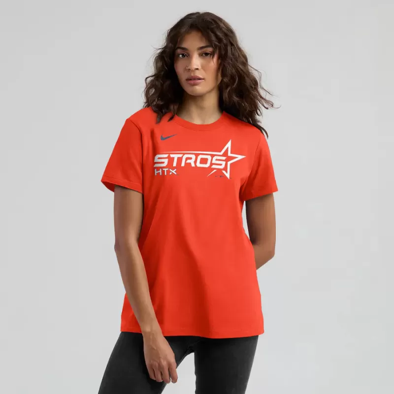 Women's Houston Astros Nike Orange 2025 City Connect Wordmark T-Shirt Women's Houston Astros Nike Orange 2025 City Connect Wordmark T-Shirt