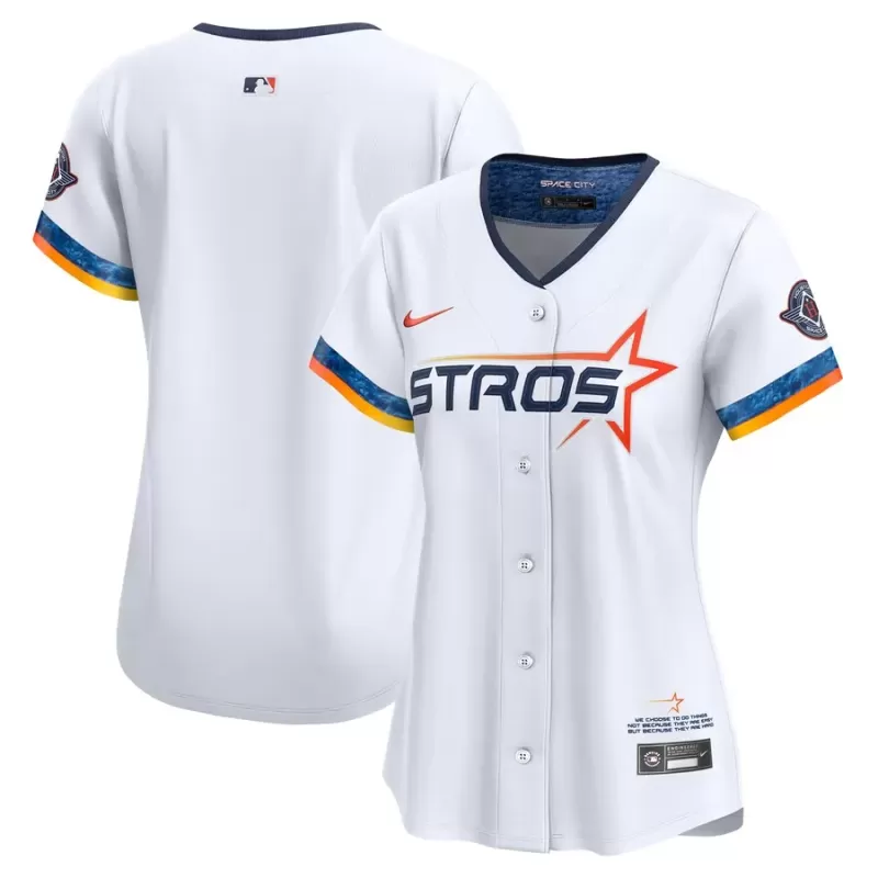 Women's Houston Astros Nike White 2025 City Connect Limited Jersey Women's Houston Astros Nike White 2025 City Connect Limited Jersey