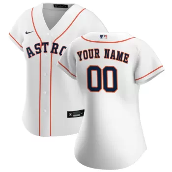 Women's Houston Astros Nike White Home Replica Custom Jersey Women's Houston Astros Nike White Home Replica Custom Jersey