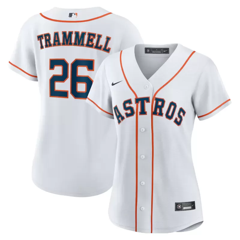 Women's Houston Astros Taylor Trammell Nike White Home Replica Jersey Women's Houston Astros Taylor Trammell Nike White Home Replica Jersey
