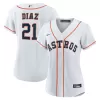 Women's Houston Astros Yainer Diaz Nike White Home Replica Jersey