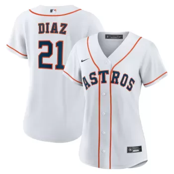Women's Houston Astros Yainer Diaz Nike White Home Replica Jersey Women's Houston Astros Yainer Diaz Nike White Home Replica Jersey