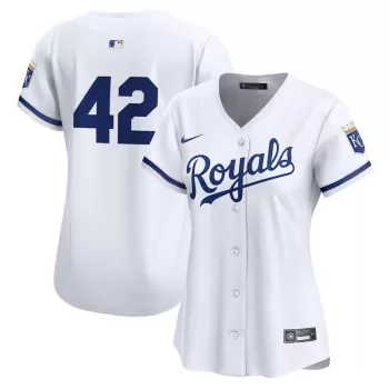 Women's Kansas City Royals Nike White 2024 Jackie Robinson Day Home Limited Jersey Women's Kansas City Royals Nike White 2024 Jackie Robinson Day Home Limited Jersey